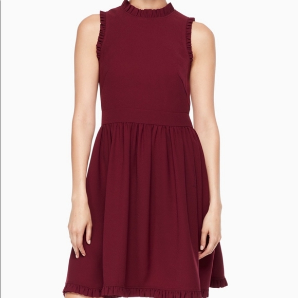 Kate Spade Fit & Flare Ruffle Dress - Picture 1 of 8